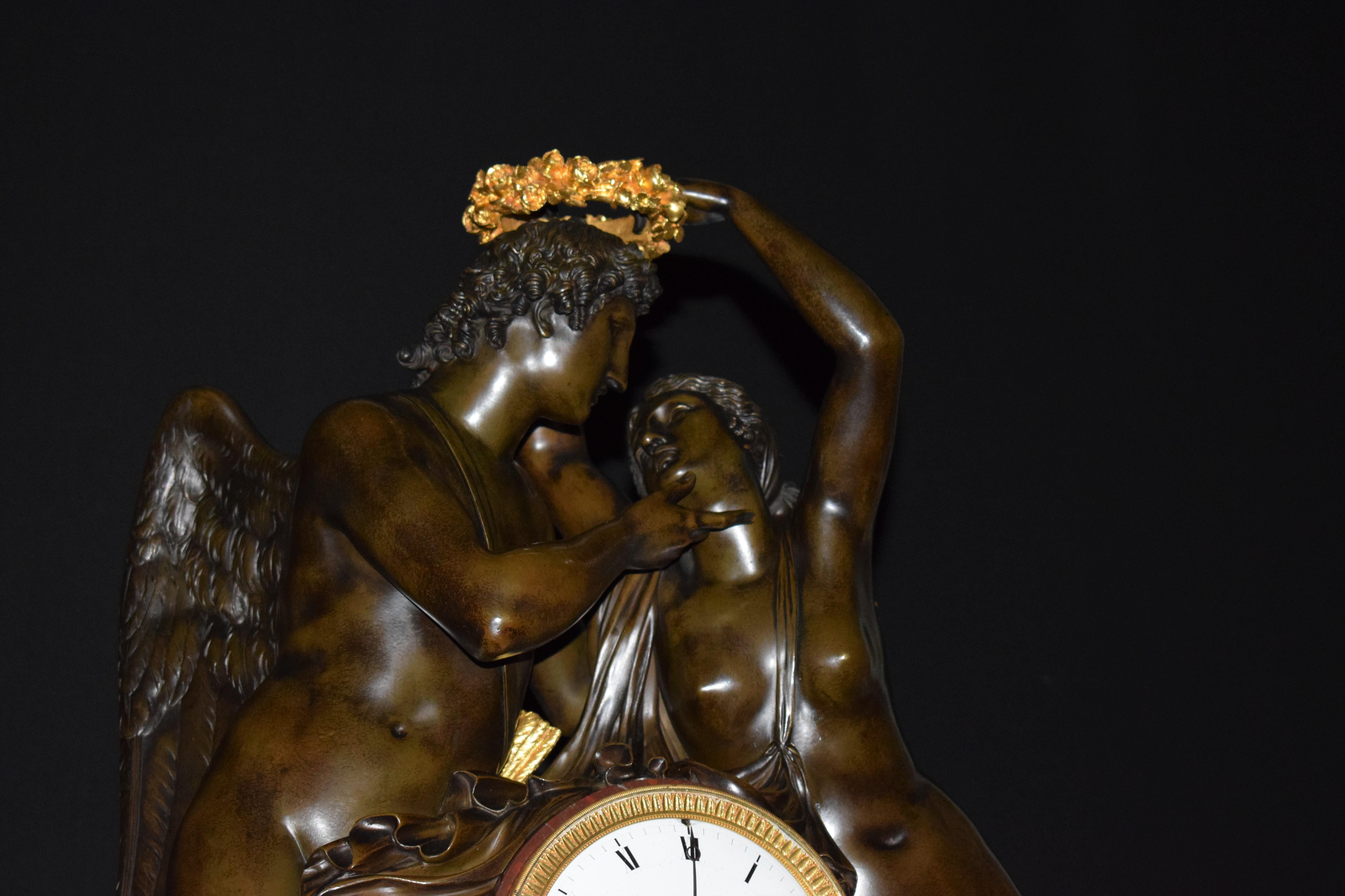 Empire-Uhr, „ Amor und Psyche“, Empire-Uhr im Zustand „Gut“ im Angebot in Atlanta, GA