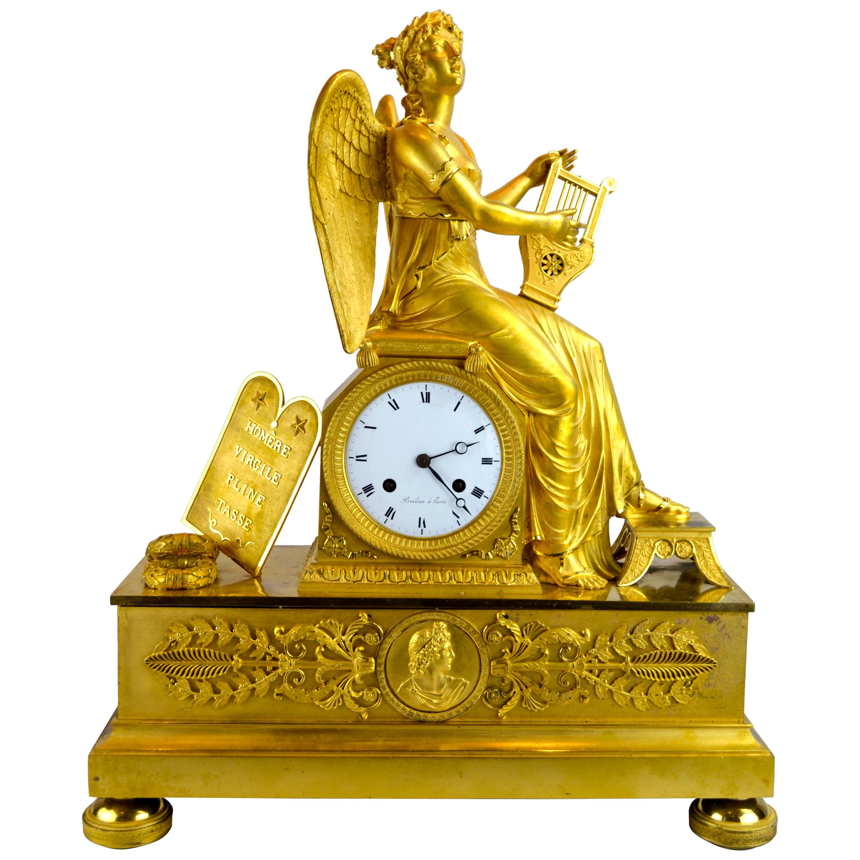Empire Clock Depicting Clio the Muse of History and Music