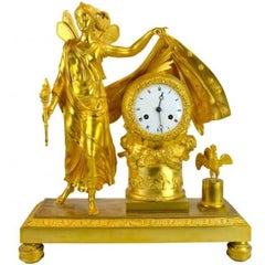 Antique Empire Clock Featuring Aurora Announcing a New Day