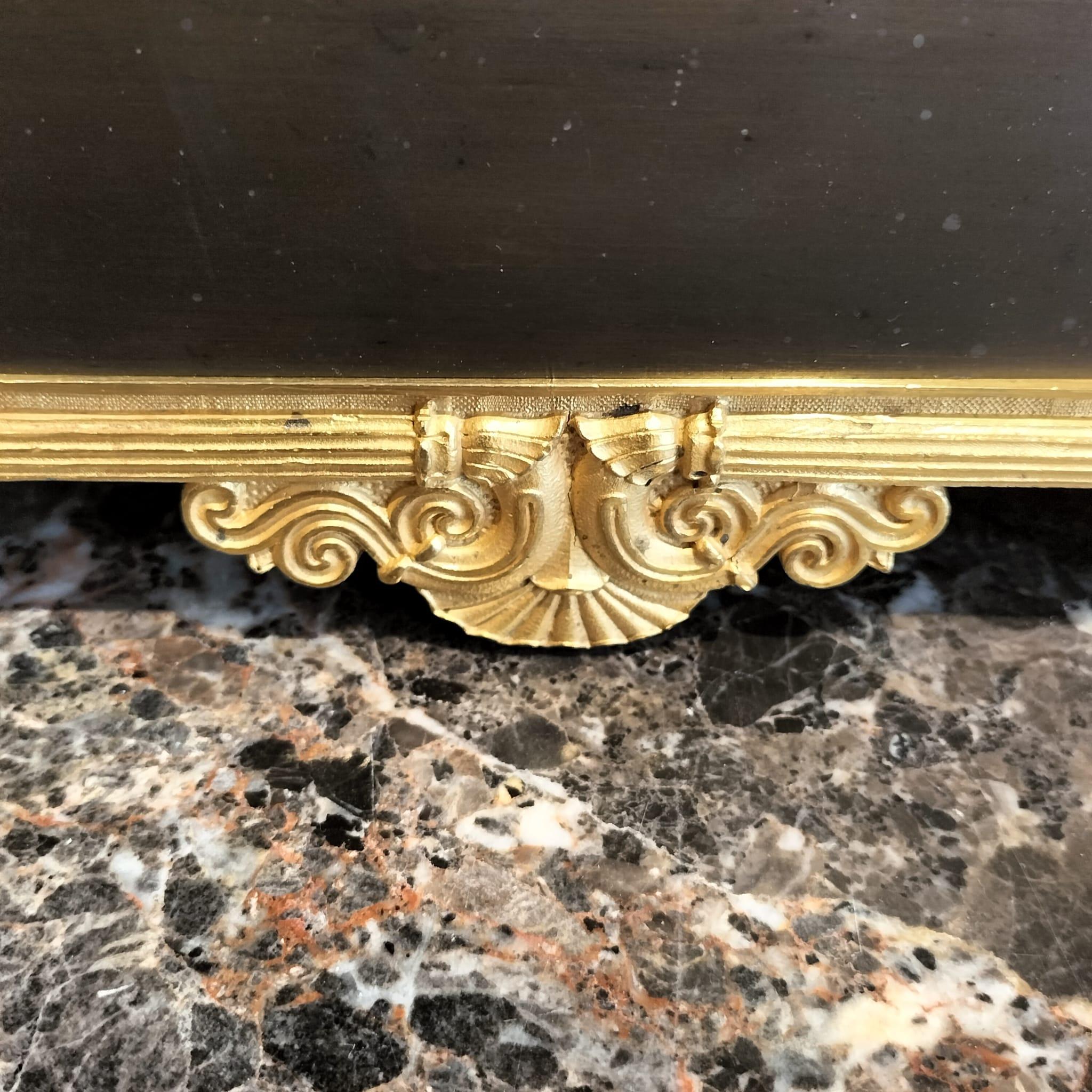 Empire Clock in representing a Horse and a Dog in Gilt Bronze, 19th Century For Sale 8