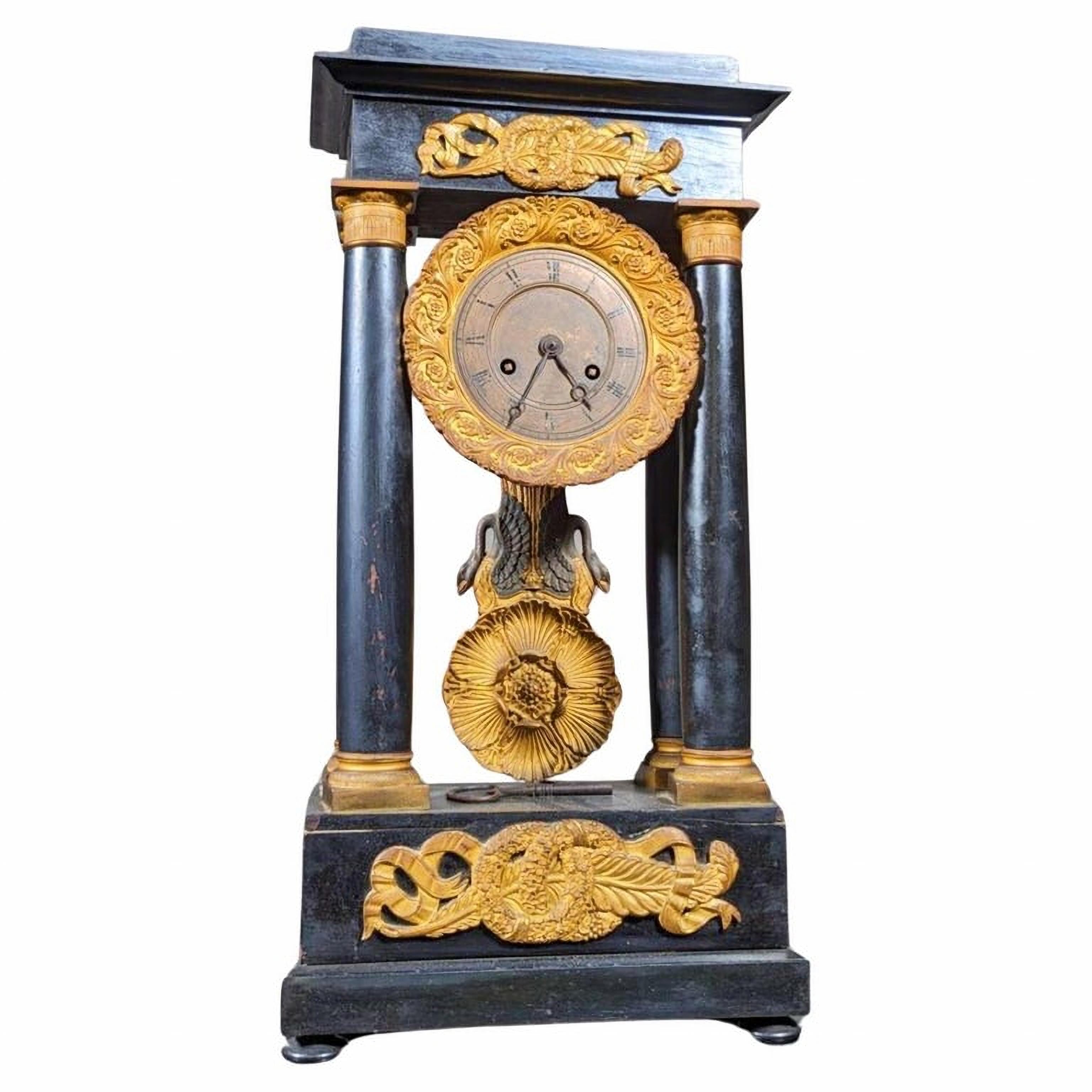 Empire Clock Napoleon III 19th Century For Sale 5