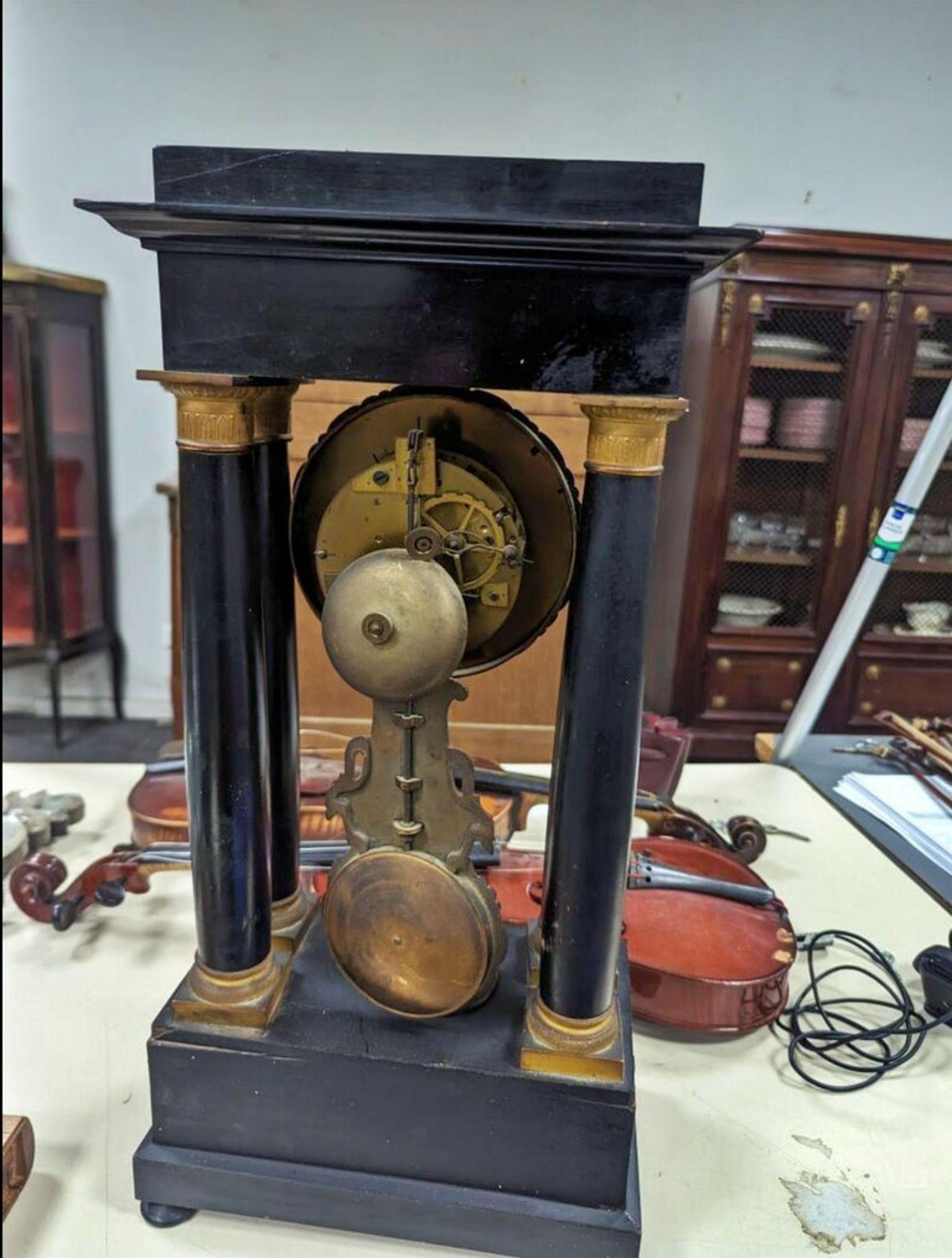 Empire Clock Napoleon III 19th Century For Sale 2