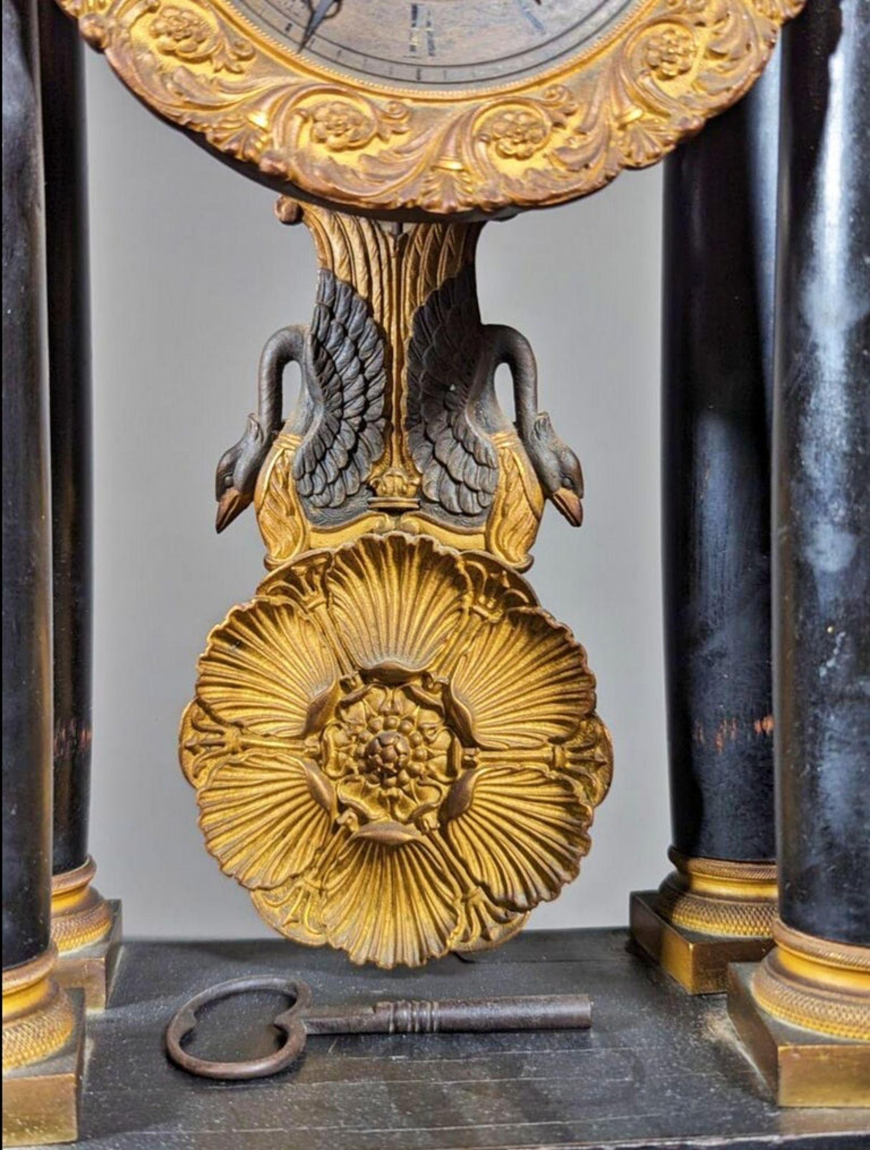 Empire Clock Napoleon III 19th Century For Sale 3