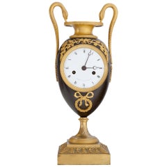 Antique Empire Clock, Signed Griebel, France, First Quarter of the 19th Century