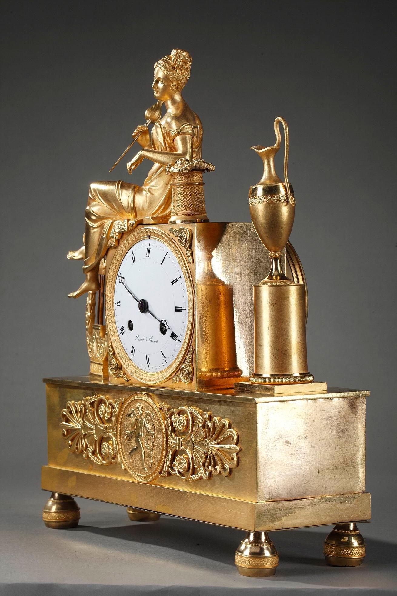 Horloge Empire La Toupie par Rossel à Rouen en vente 5