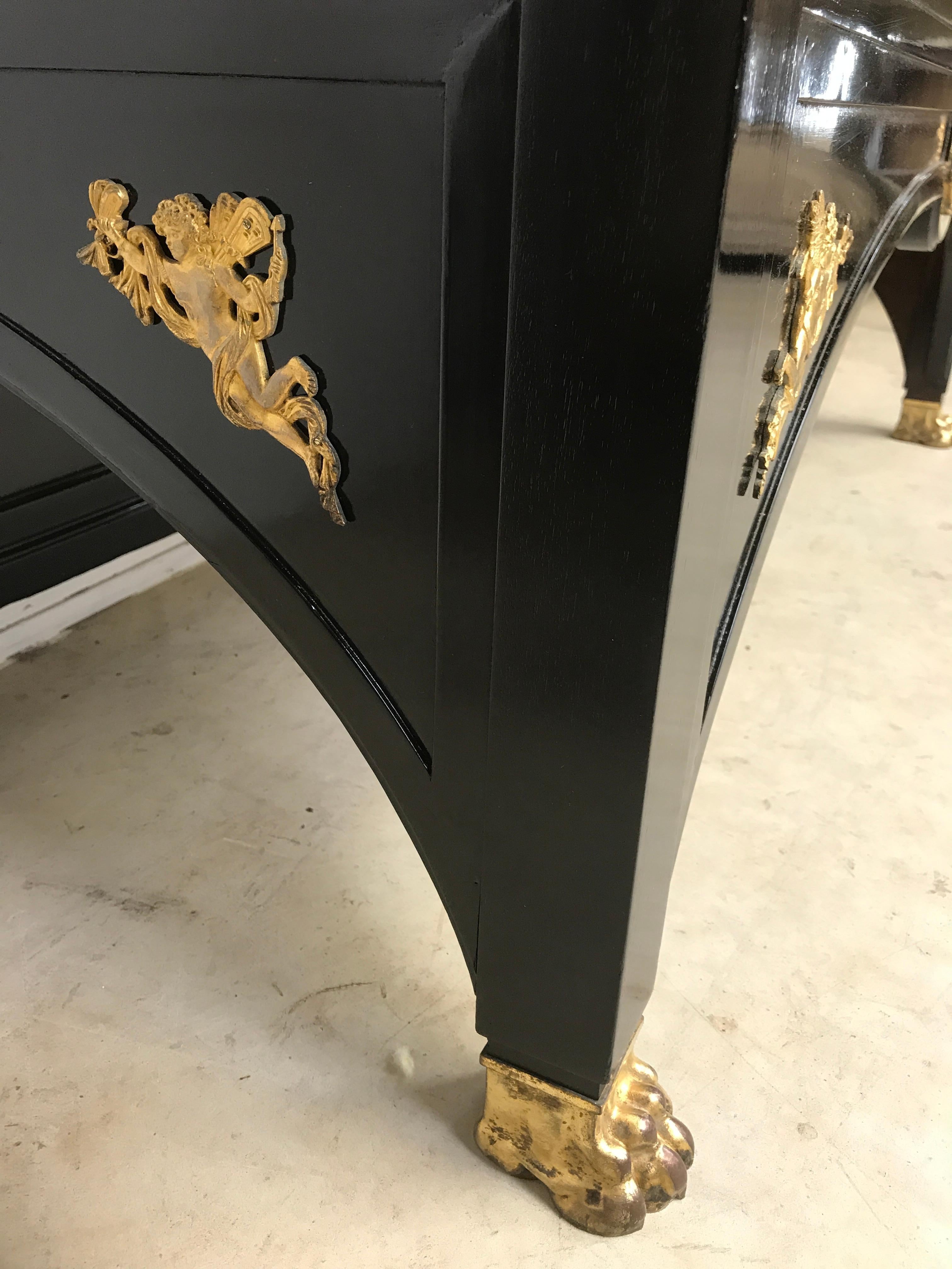 Ebonized Empire Commode