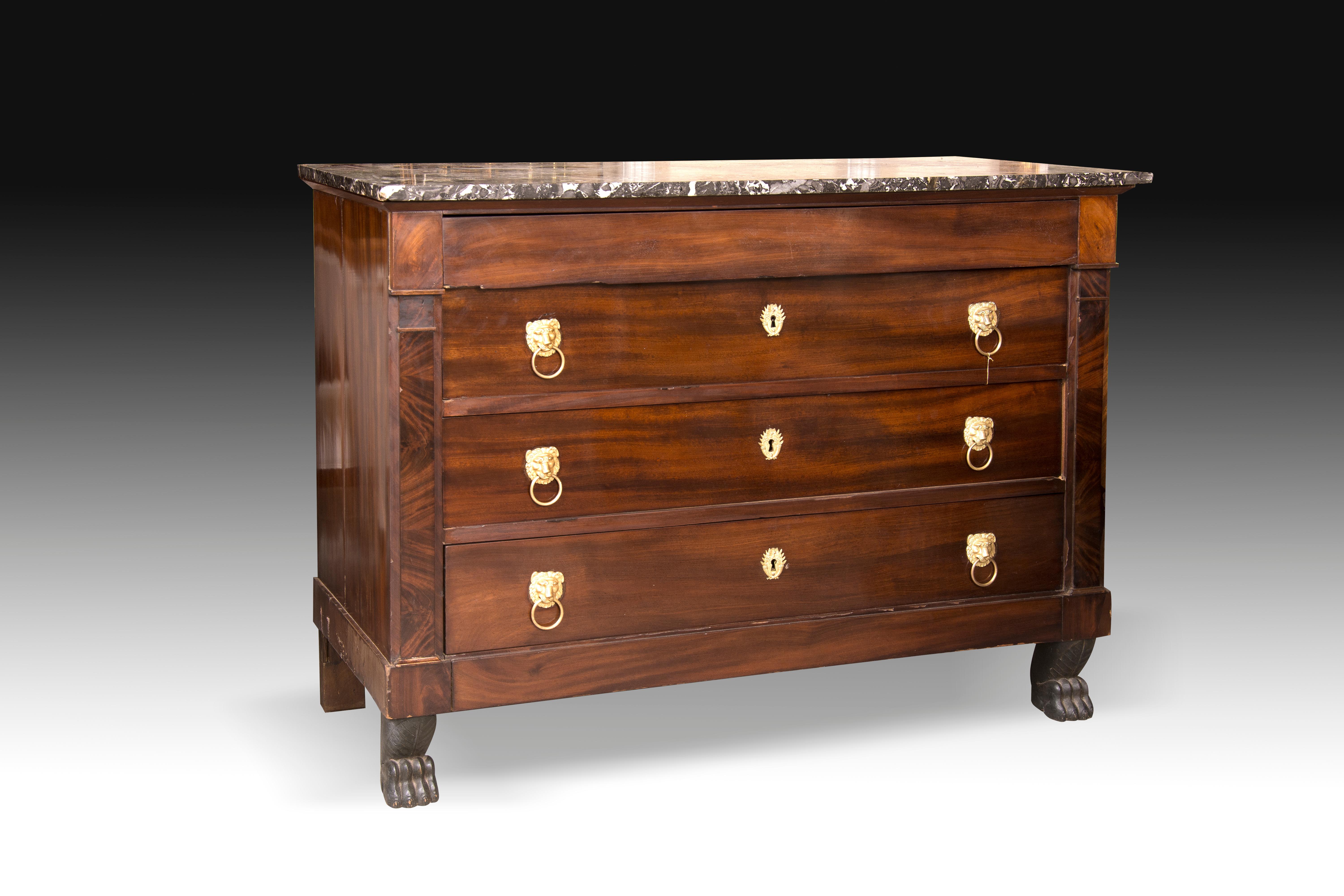 Neoclassical Empire Commode, France, 19th Century For Sale
