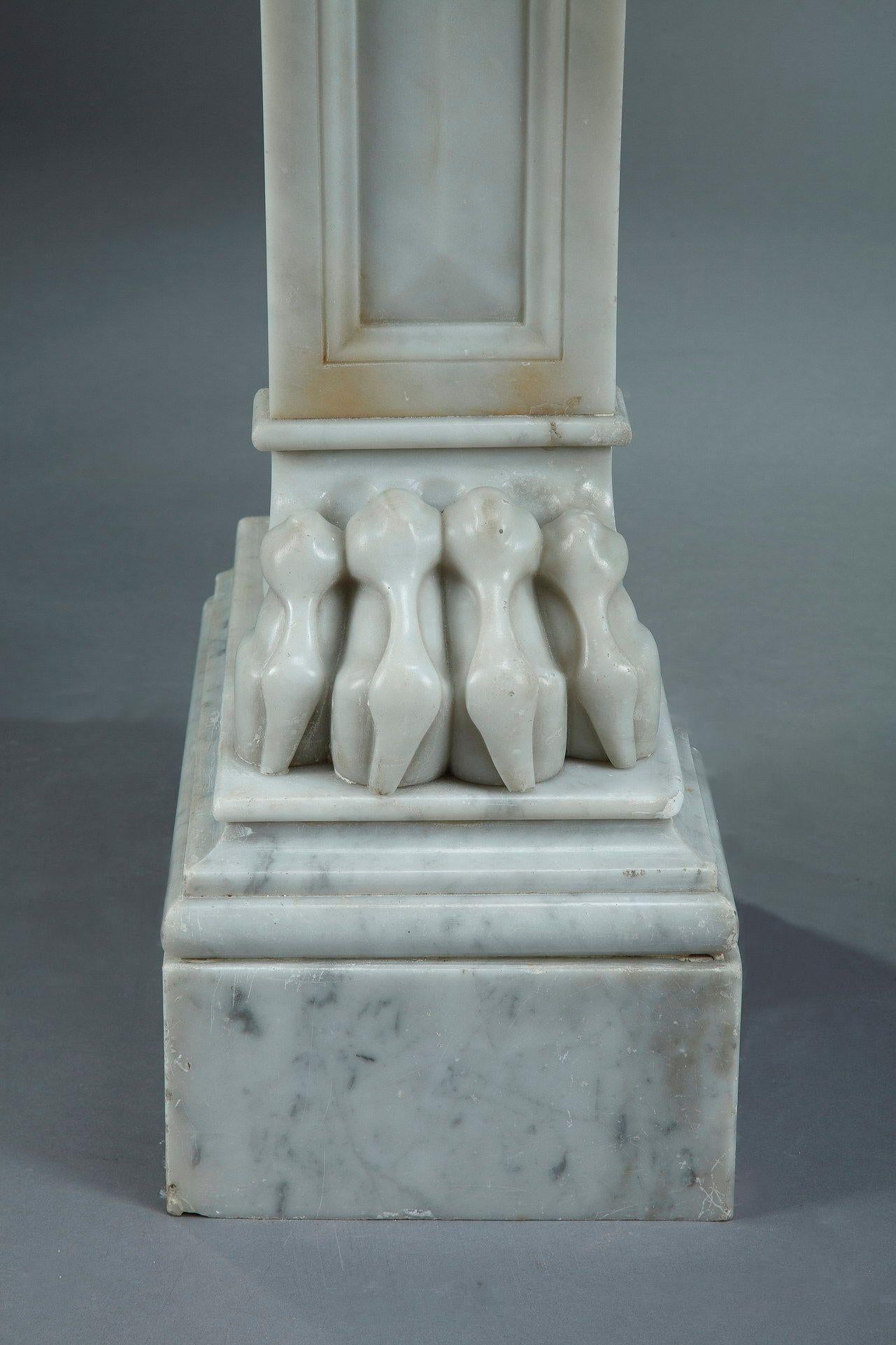 Empire Console in Veined White Marble 6