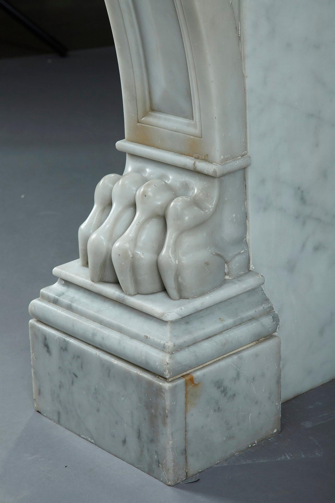 Empire Console in Veined White Marble 7