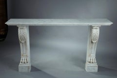 Empire Console in Veined White Marble