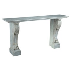 Empire Console in Veined White Marble