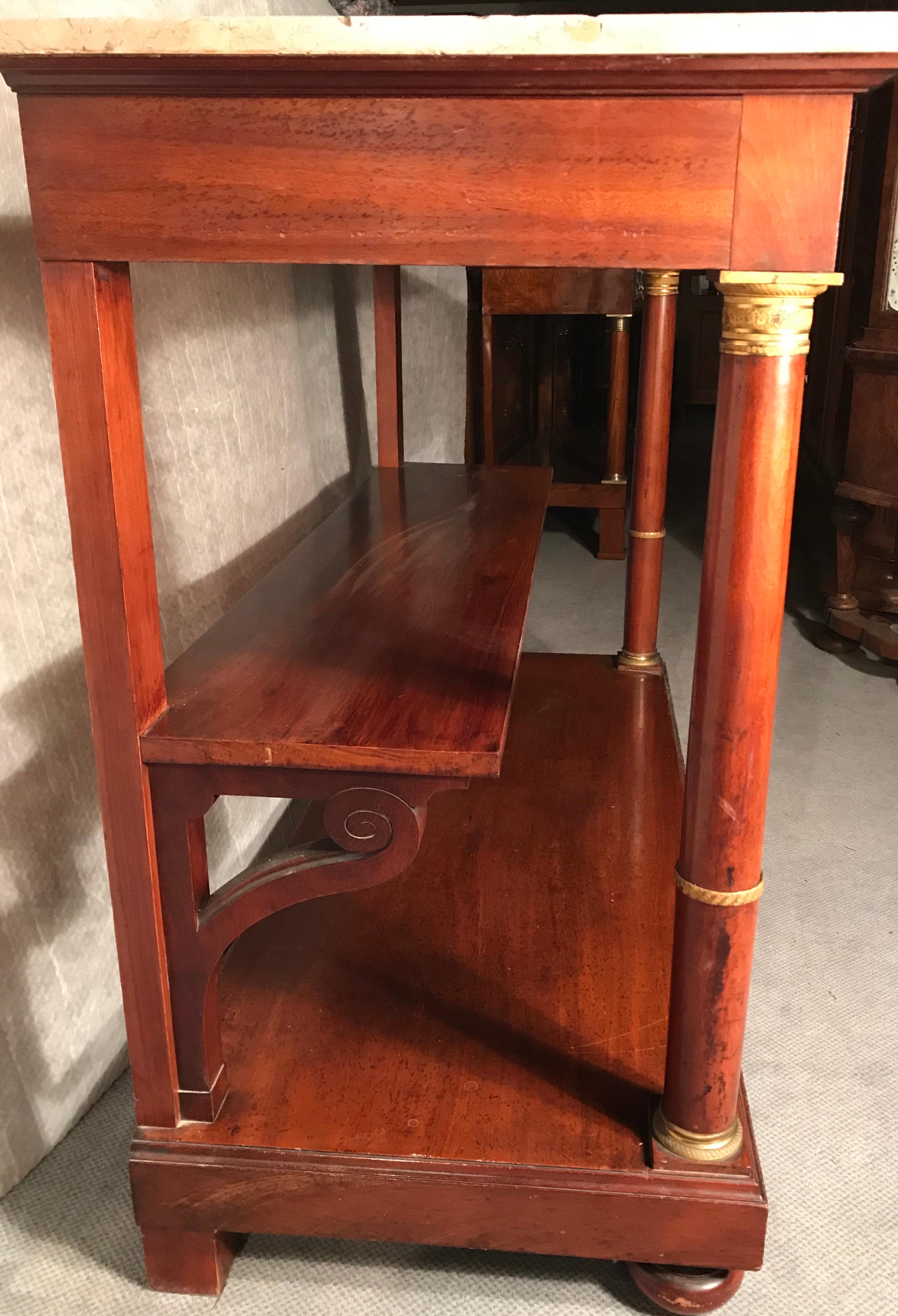 Empire Console Table, France, 19th Century In Good Condition In Belmont, MA