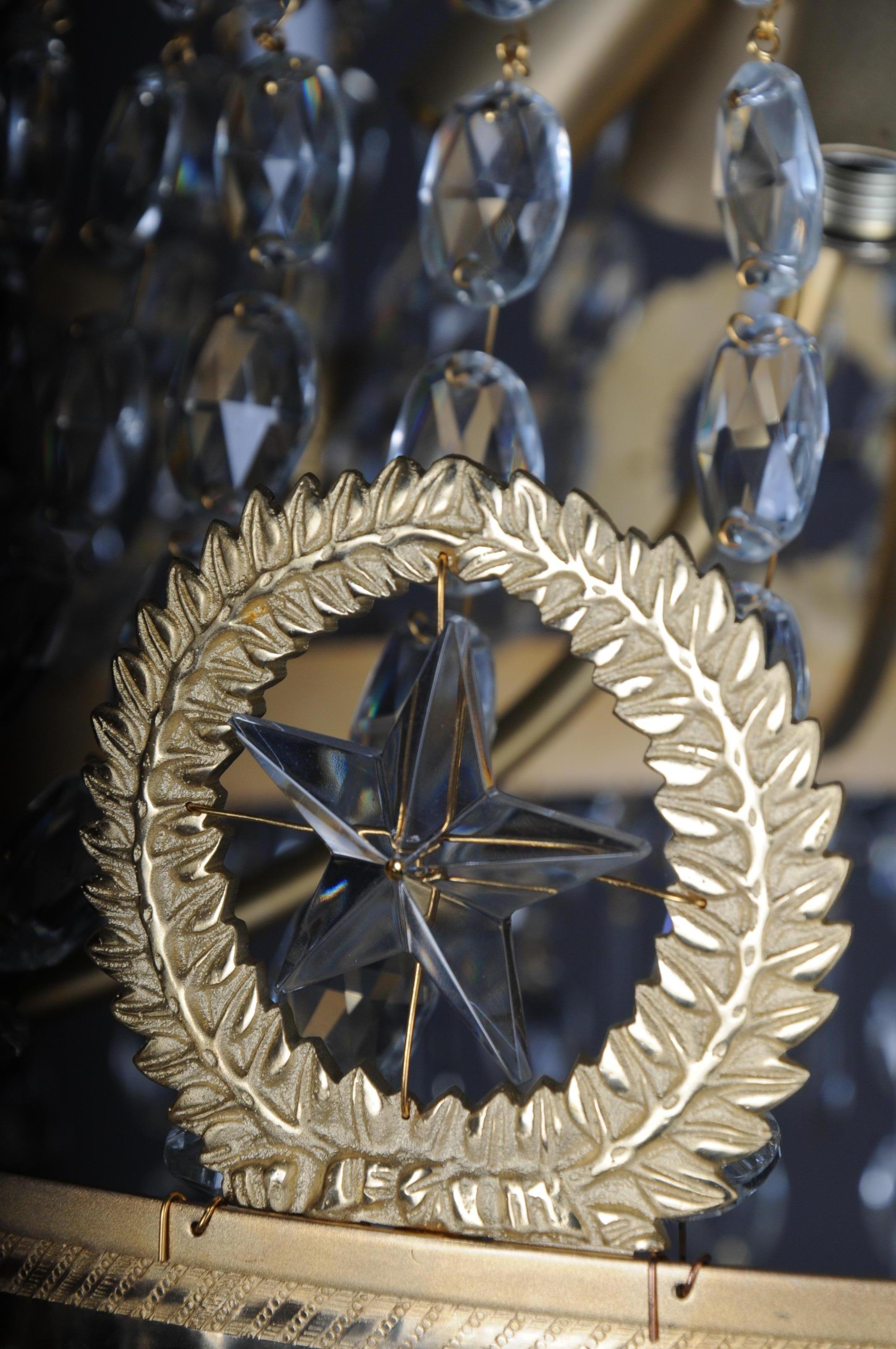 Lampadario di cristallo Impero, Charles X, placcato oro opaco in vendita 7