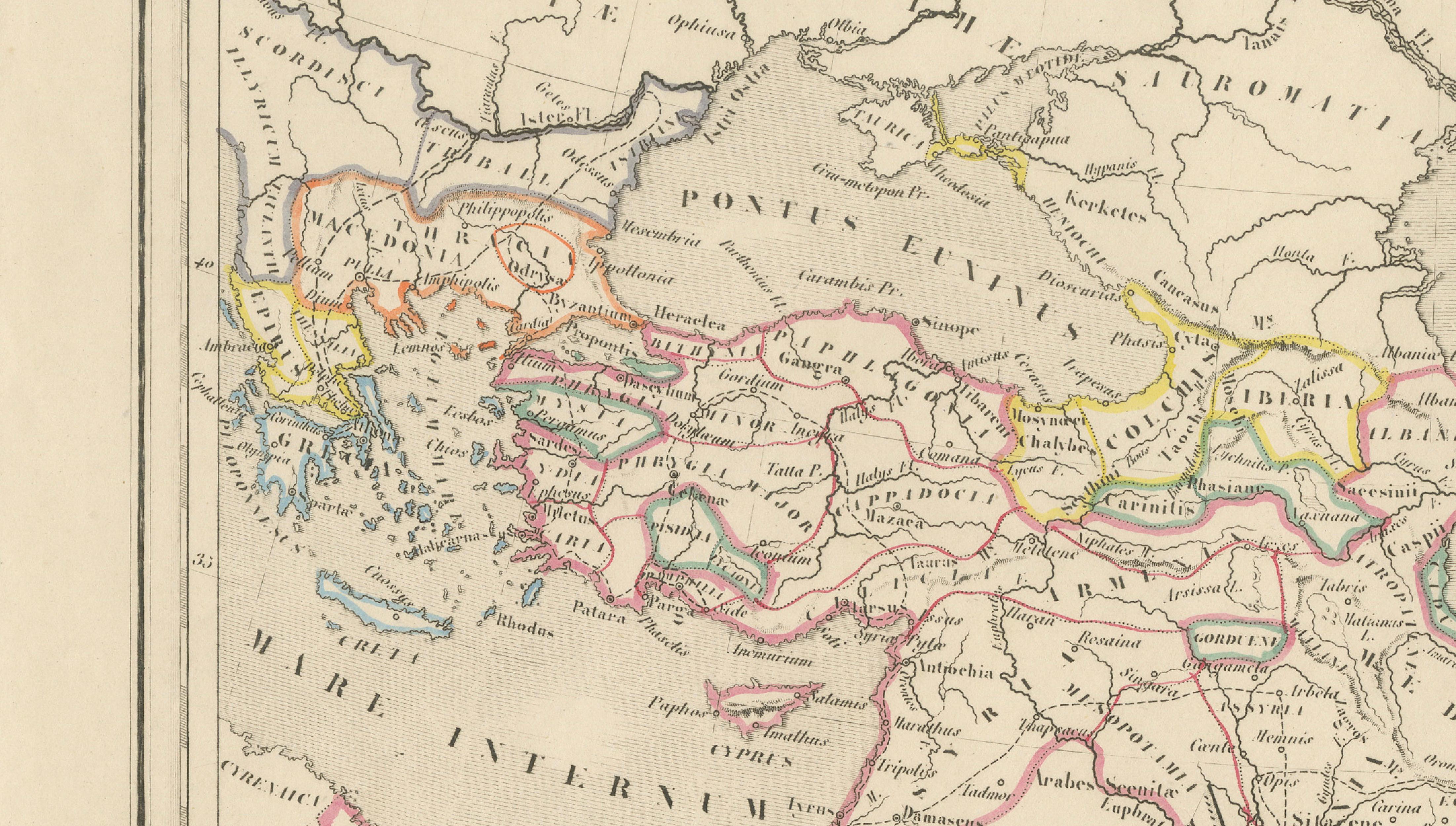 Empire d’Alexandre Map of Alexander the Great’s Empire, Paris, c.1850