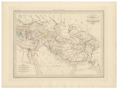 Empire d’Alexandre Map of Alexander the Great’s Empire, Paris, c.1850
