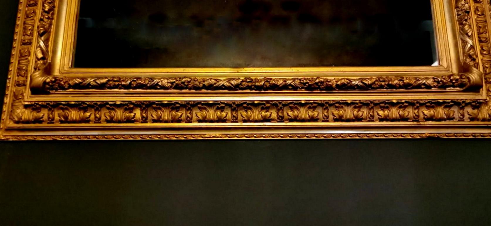 Empire Danish Mirror with Gold Leaf Frame 3