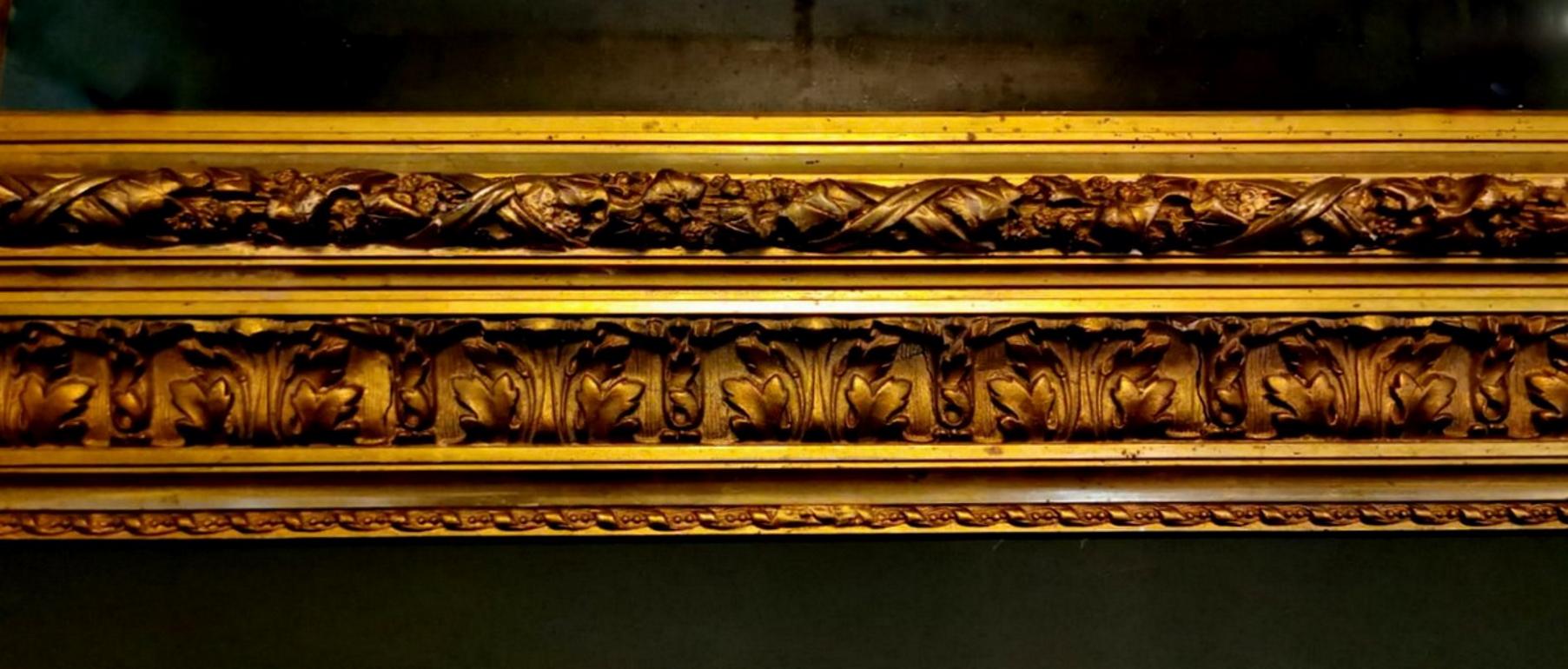 Empire Danish Mirror with Gold Leaf Frame 4