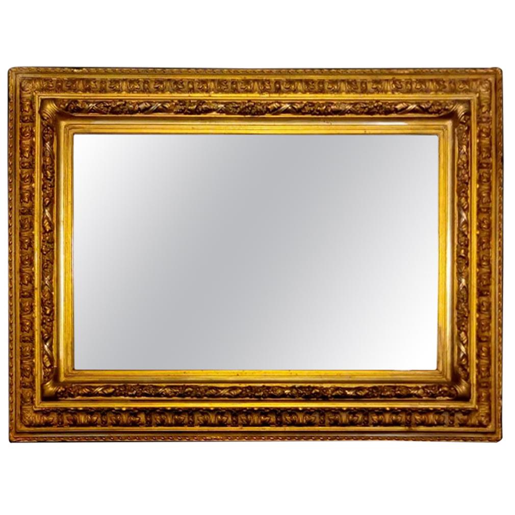 Empire Danish Mirror with Gold Leaf Frame