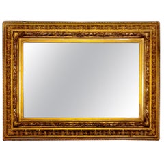 Antique Empire Danish Mirror with Gold Leaf Frame
