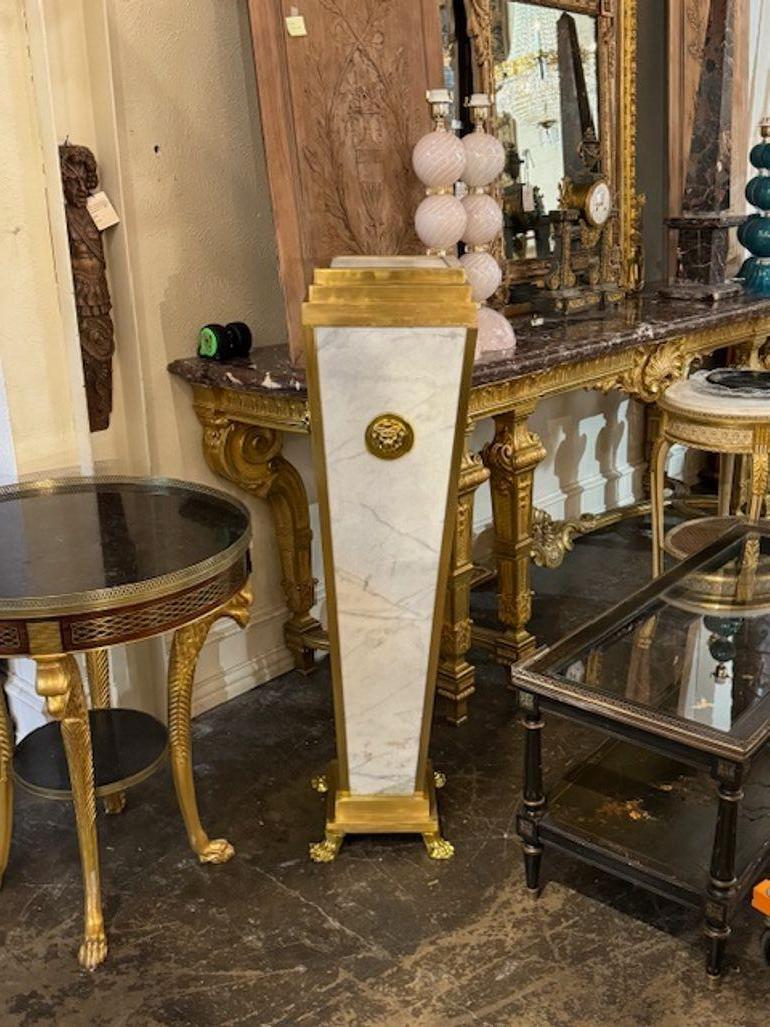 Empire Design Marmor Pedestal im Angebot 1