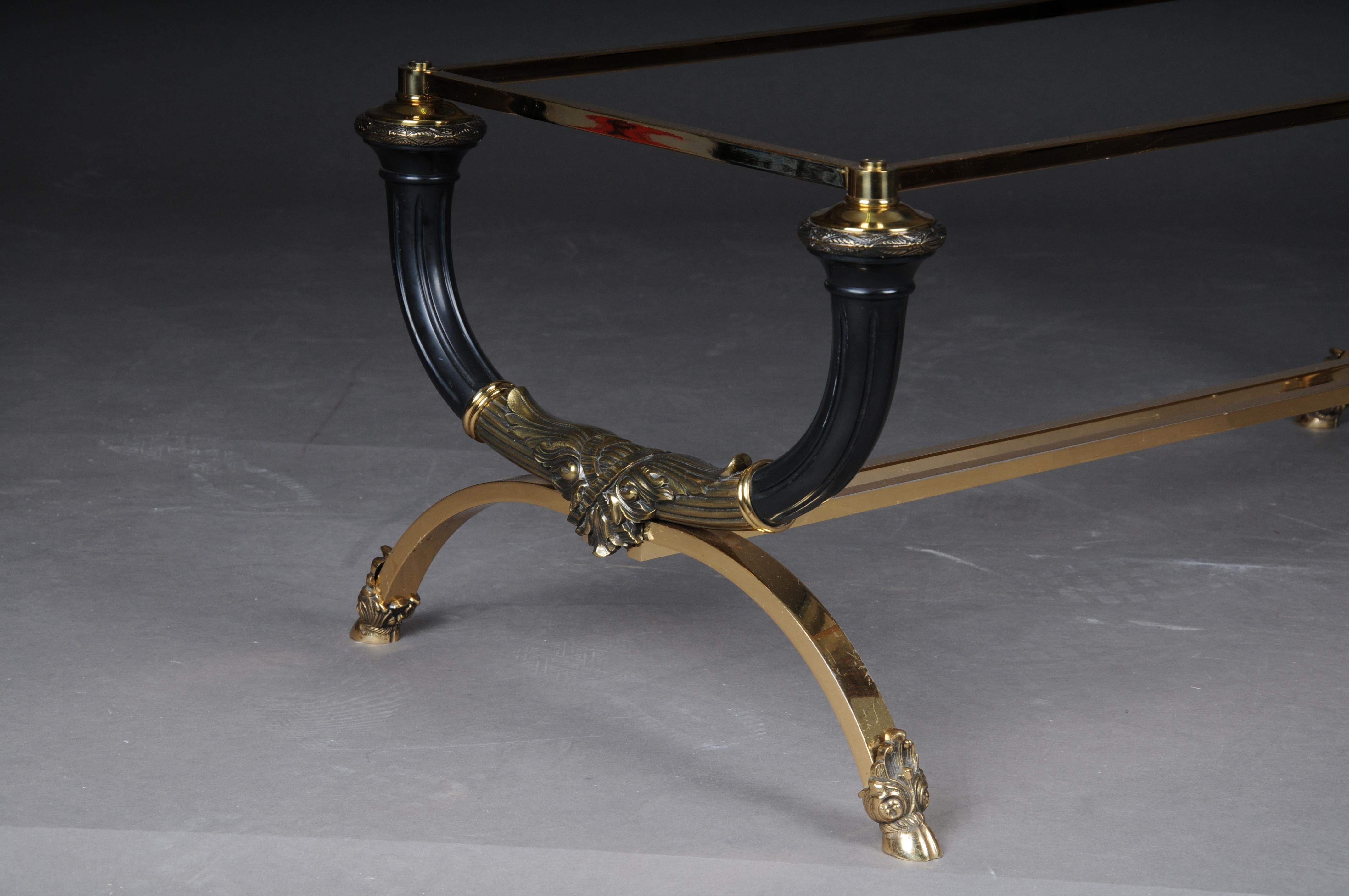 Empire Designer Coffee Table, Gold Plated Brass 9