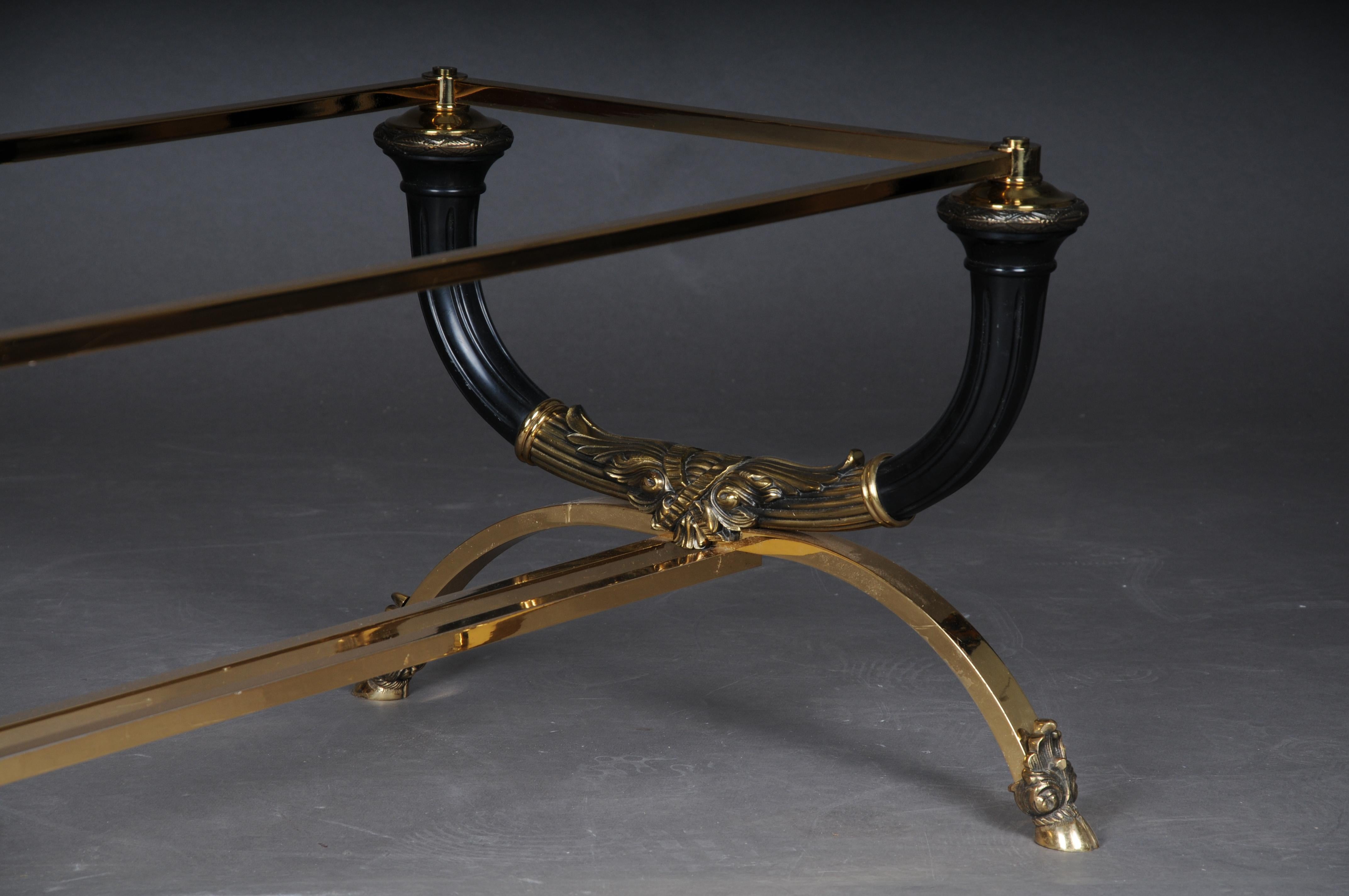 Empire Designer Coffee Table, Gold Plated Brass 10