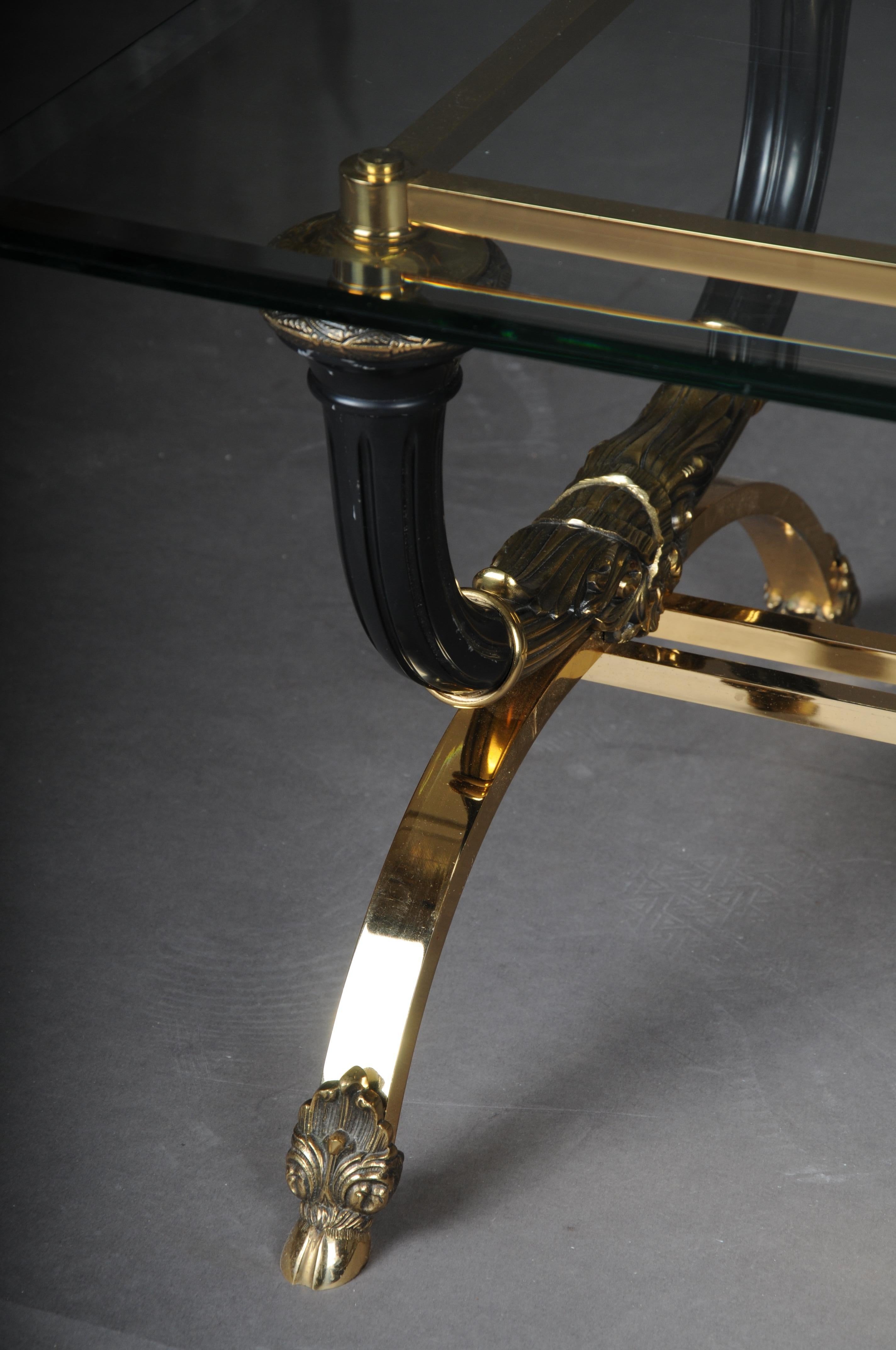 Empire Designer Coffee Table, Gold Plated Brass 1