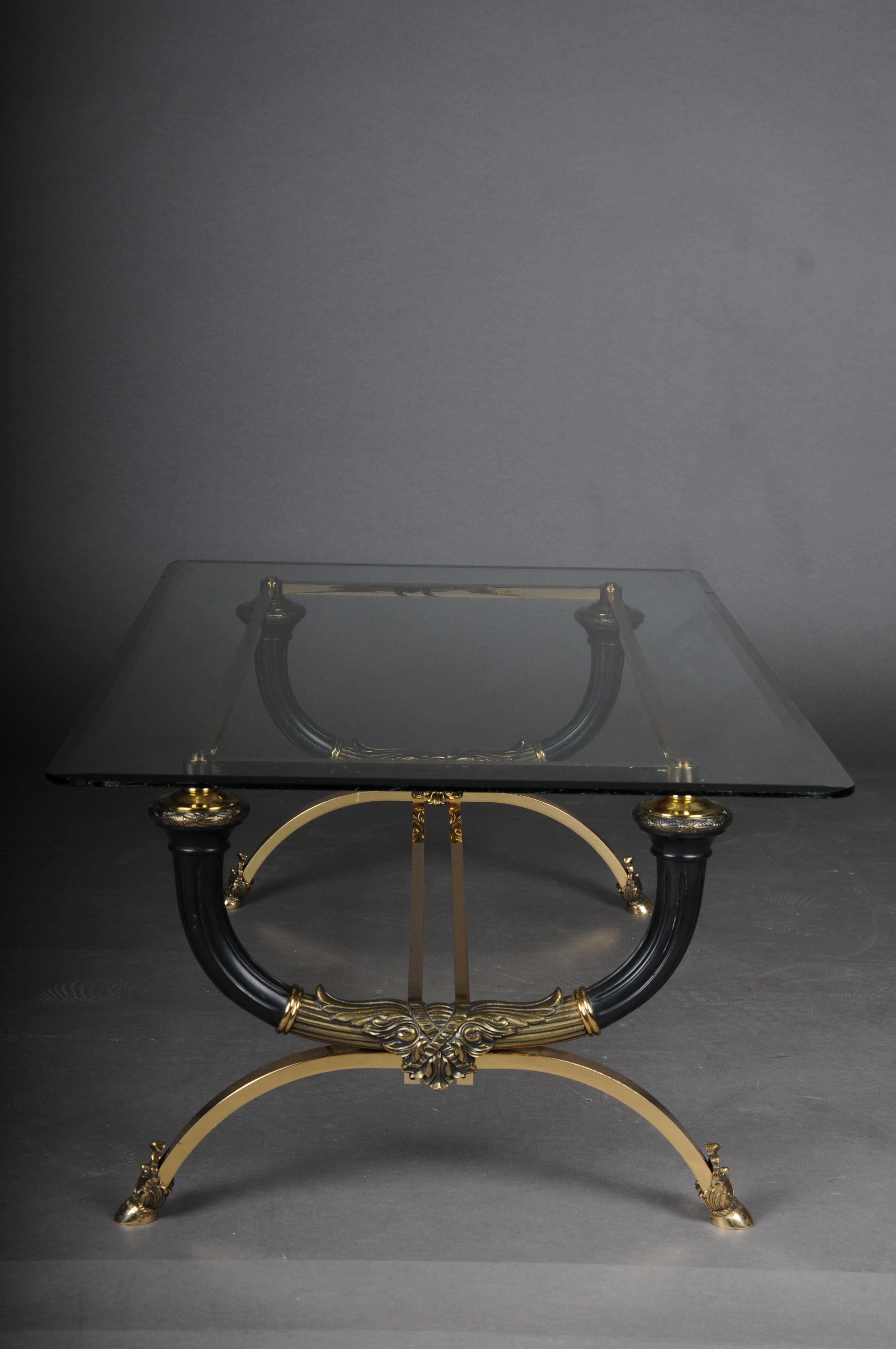 Empire Designer Coffee Table, Gold Plated Brass 3