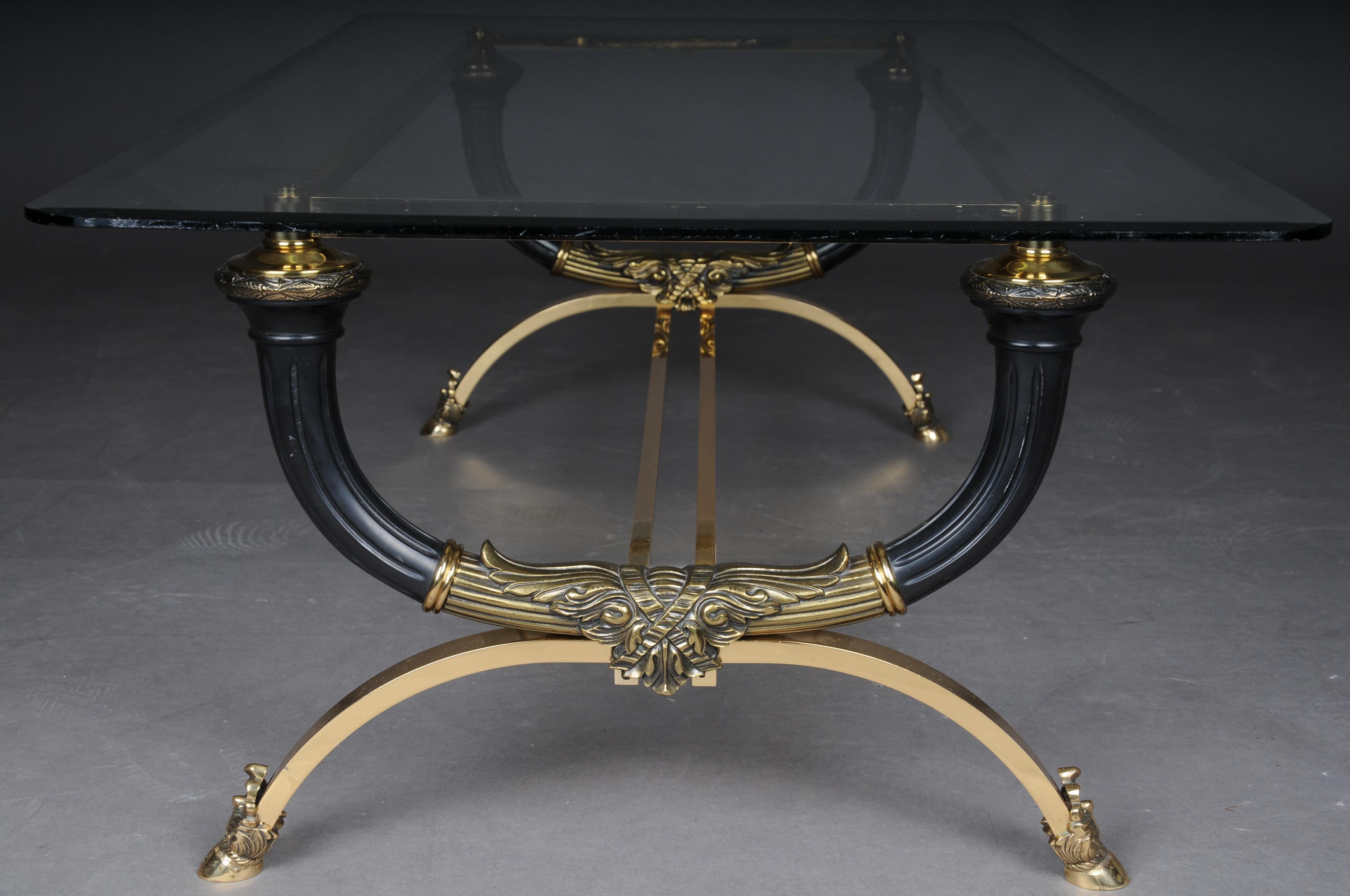 Empire Designer Coffee Table, Gold Plated Brass 4