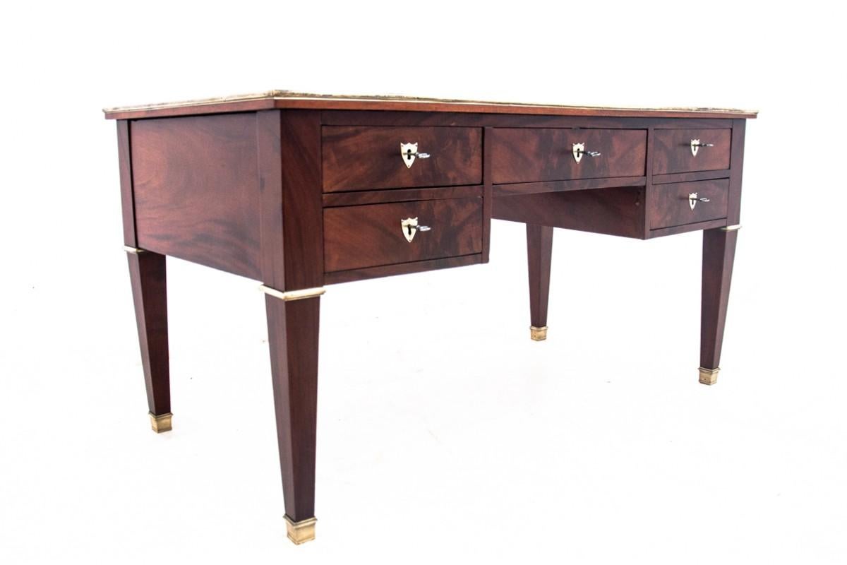 Empire desk, France, circa 1880. In Good Condition For Sale In Chorzów, PL