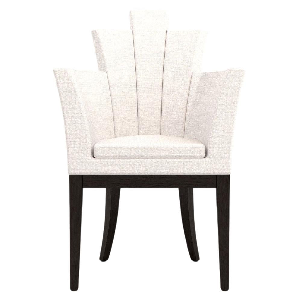Empire Dining Chair - Handcrafted Modern Art Deco Dining Chair with Stained Legs