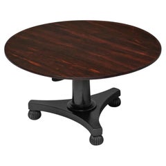 Empire Dining or Center Table in Rosewood Veneer 19th Century