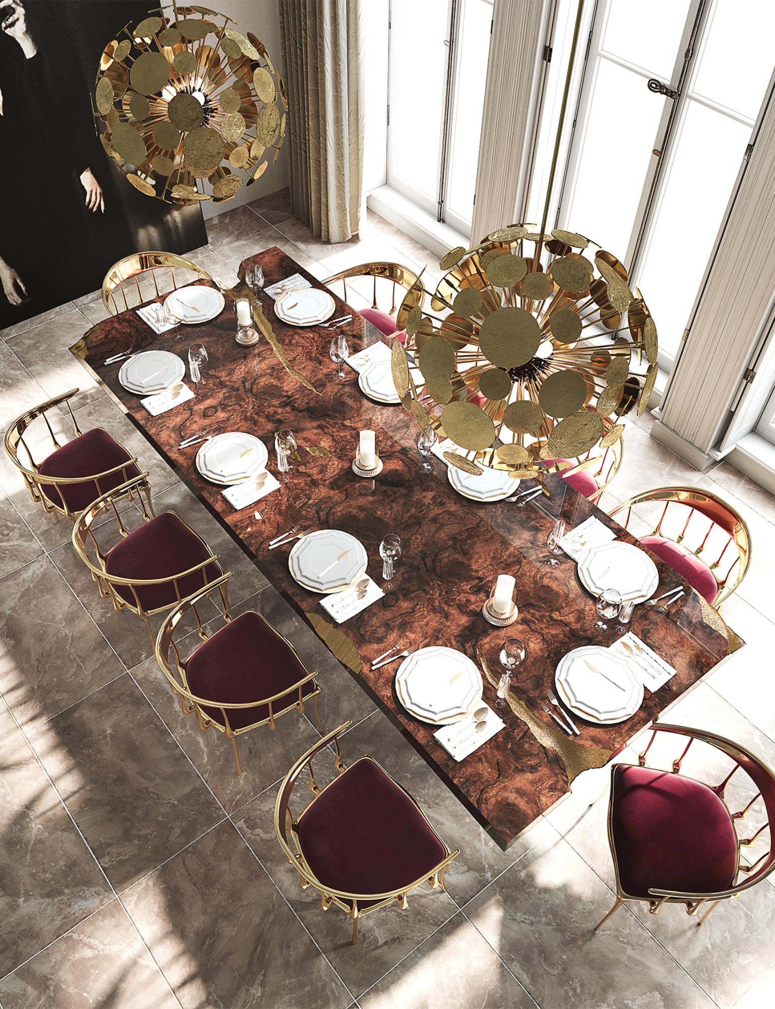 Table de salle à manger Empire - Bois et placage faits main - Boca do Lobo en vente 5
