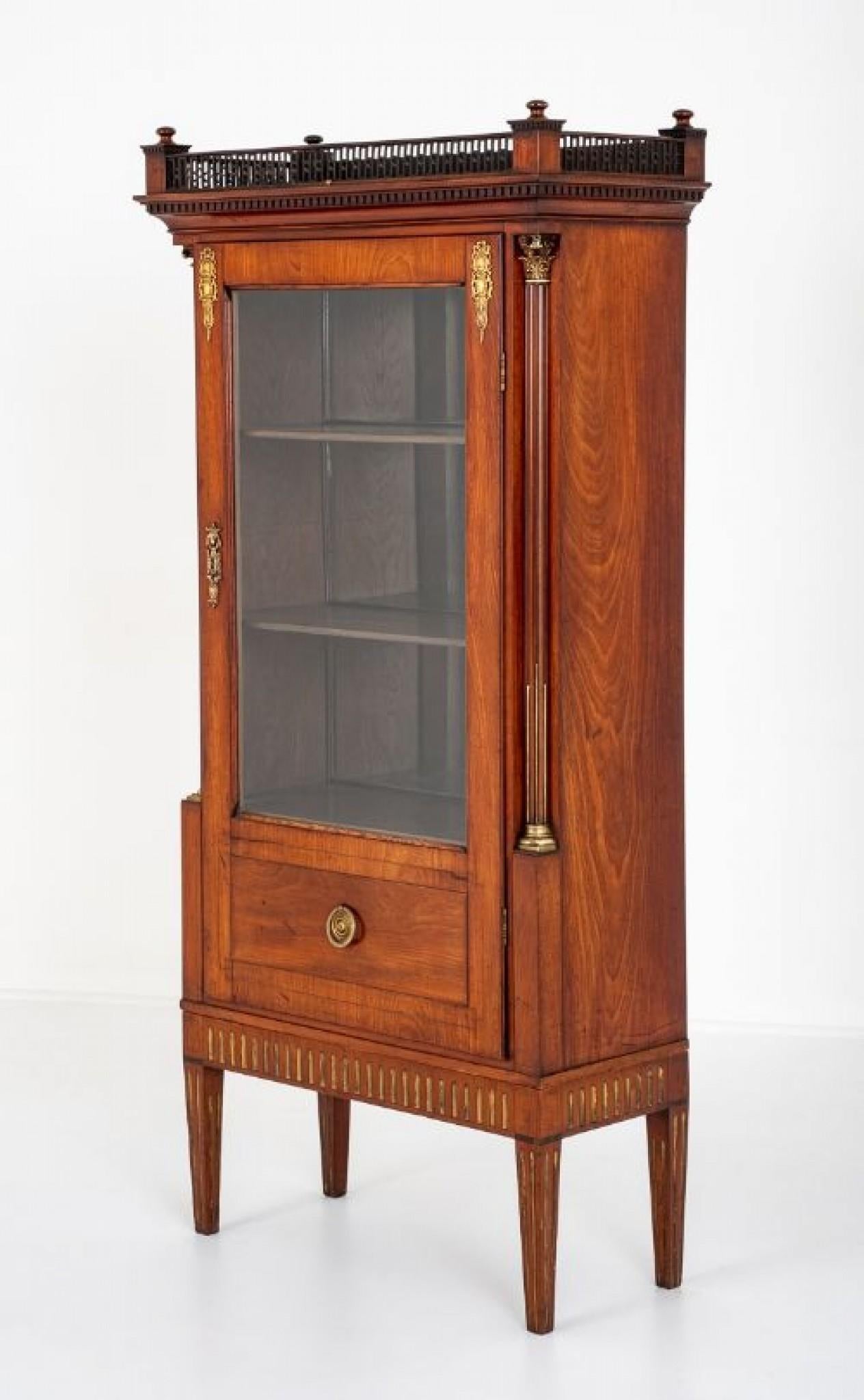 Empire Display Cabinet Mahogany Bijouterie, 1880 For Sale 1