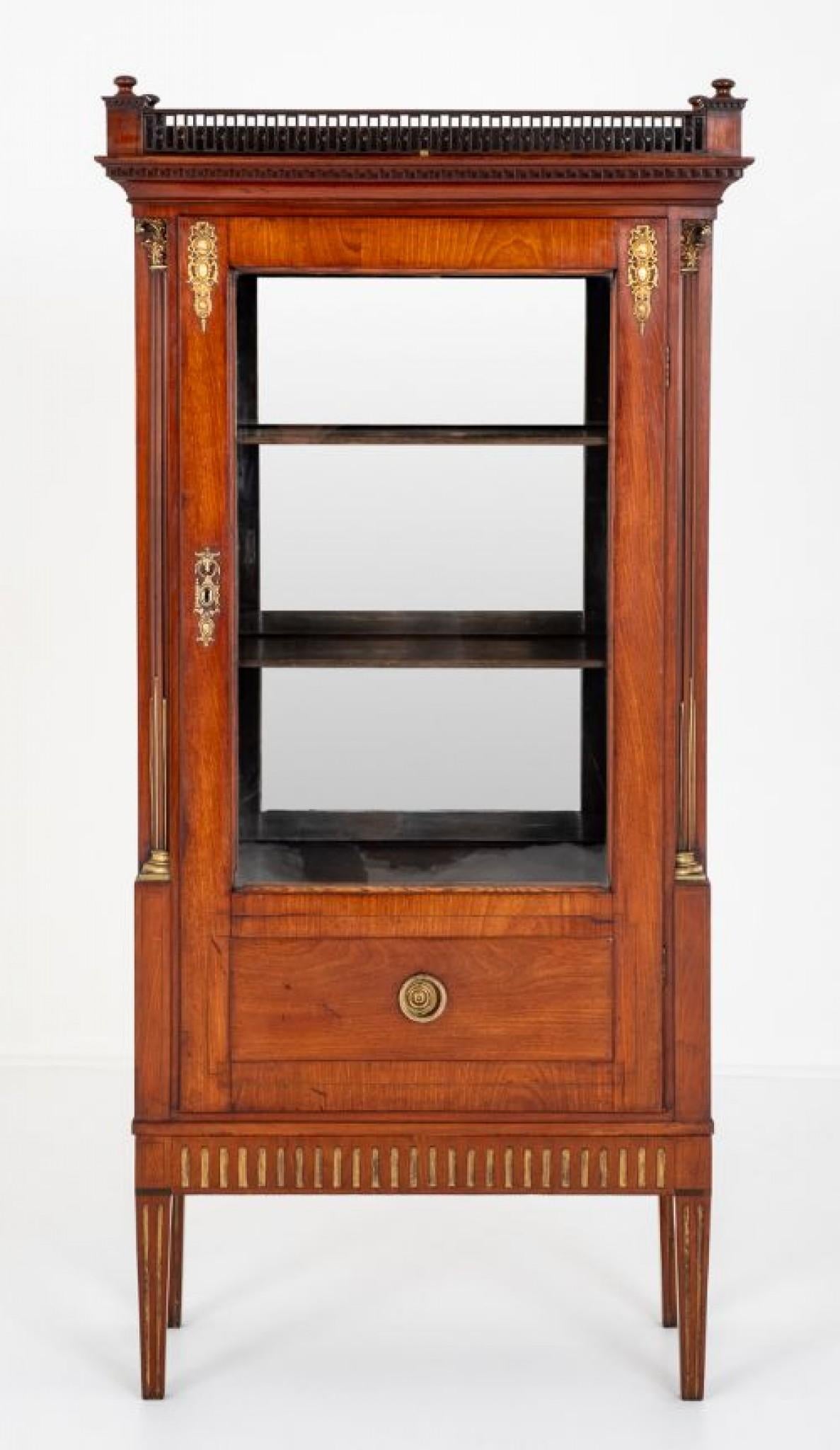 Empire Display Cabinet Mahogany Bijouterie, 1880 For Sale 2
