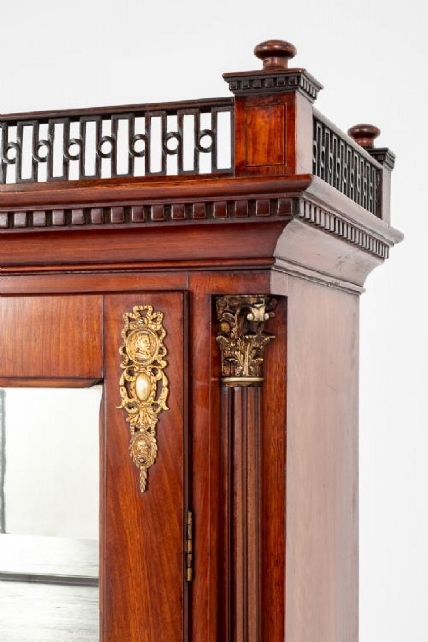 Empire Display Cabinet Mahogany Bijouterie, 1880 For Sale 5