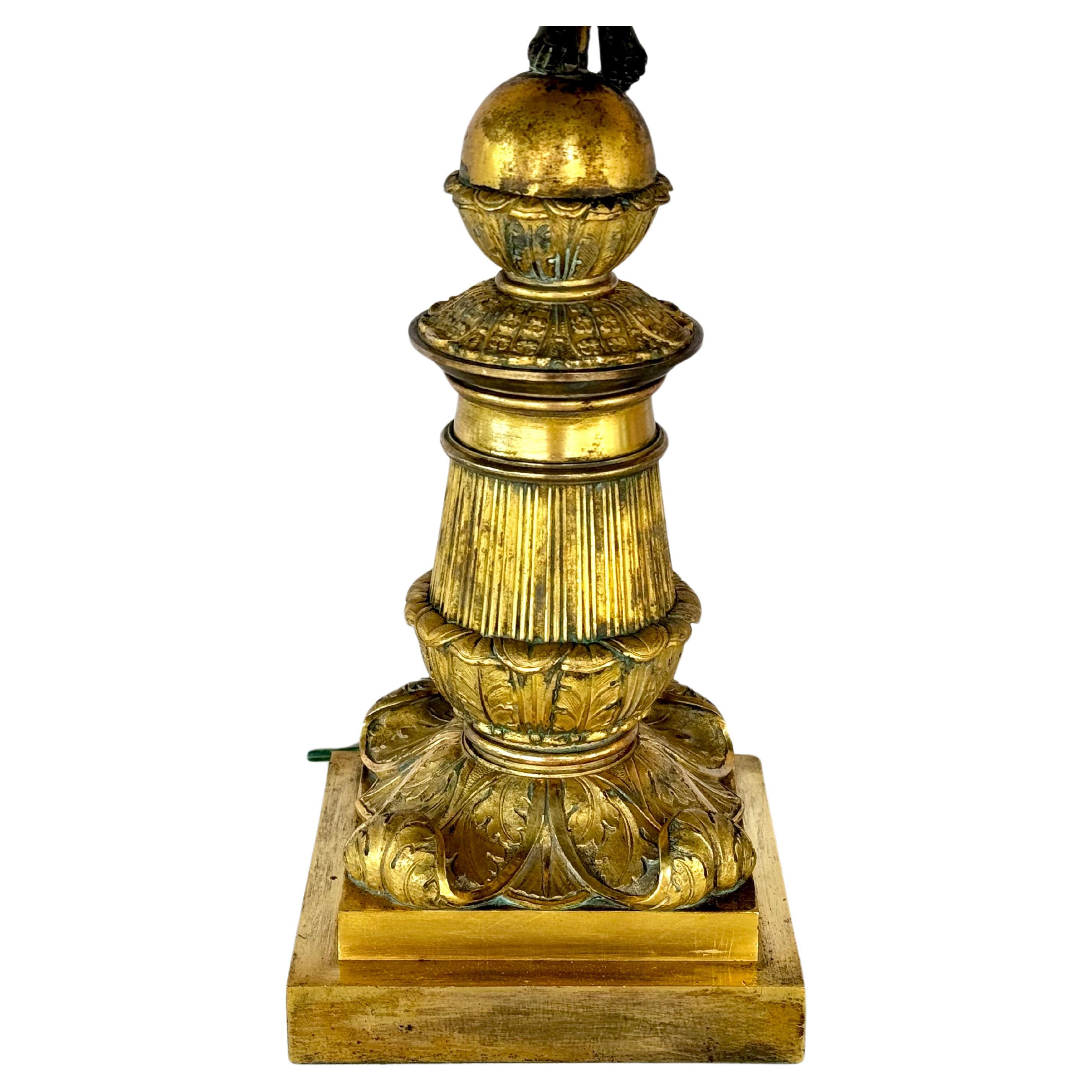 Imperio Dorè  Lámpara Candelabro Patinada y Bronce en venta 5
