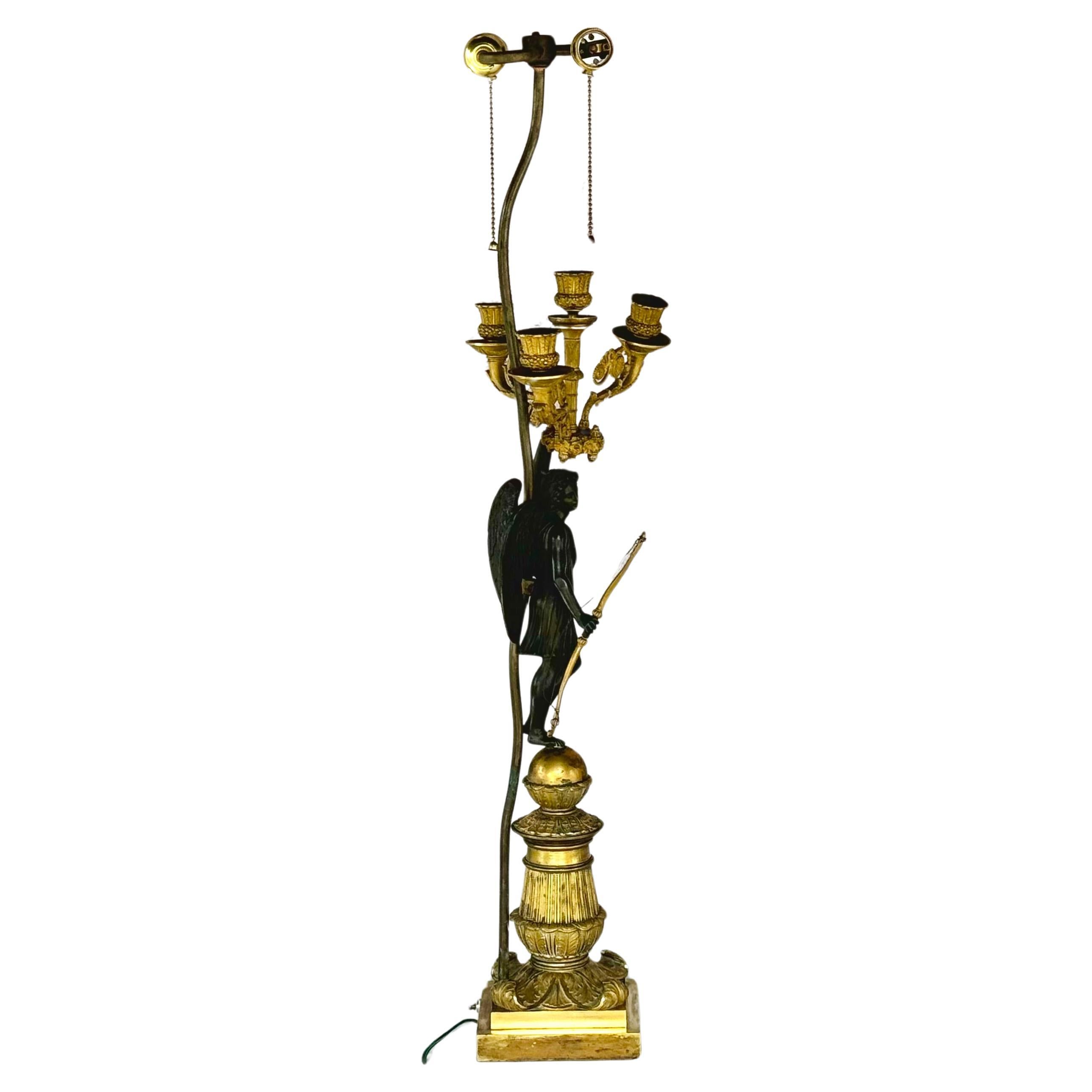 Imperio Dorè  Lámpara Candelabro Patinada y Bronce Patinado en venta