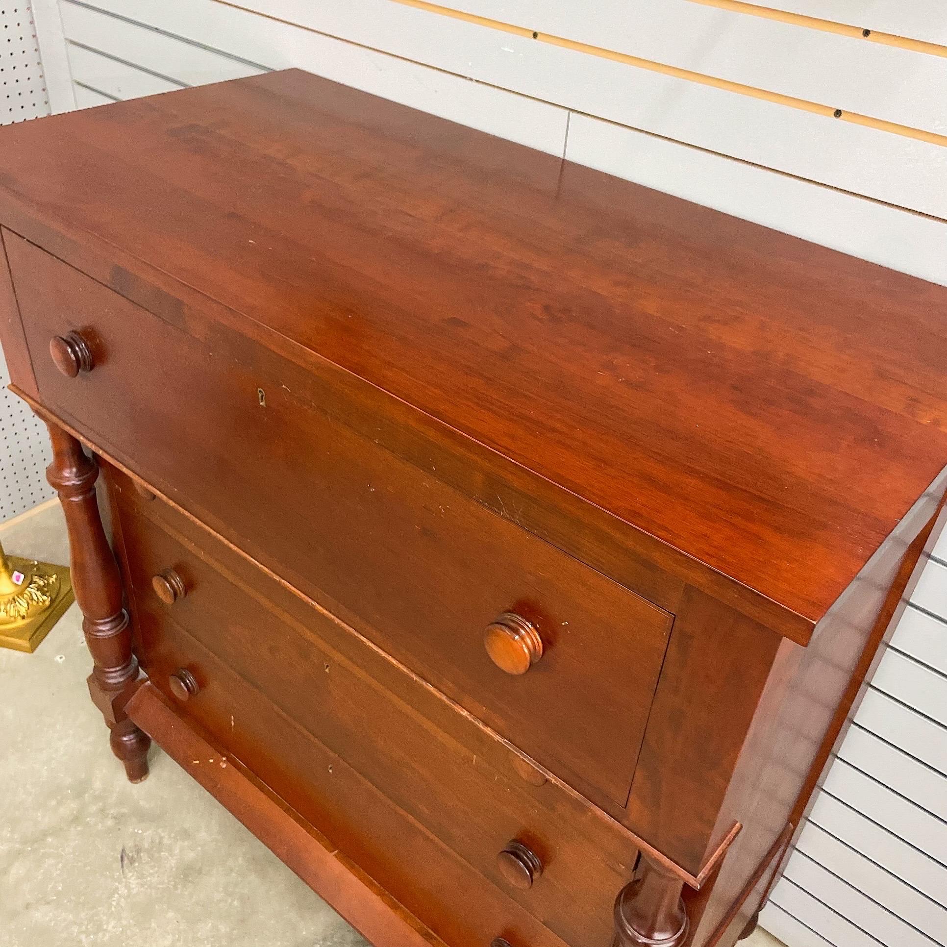 American Empire Empire Dresser Chest of Drawers Solid Cherry For Sale