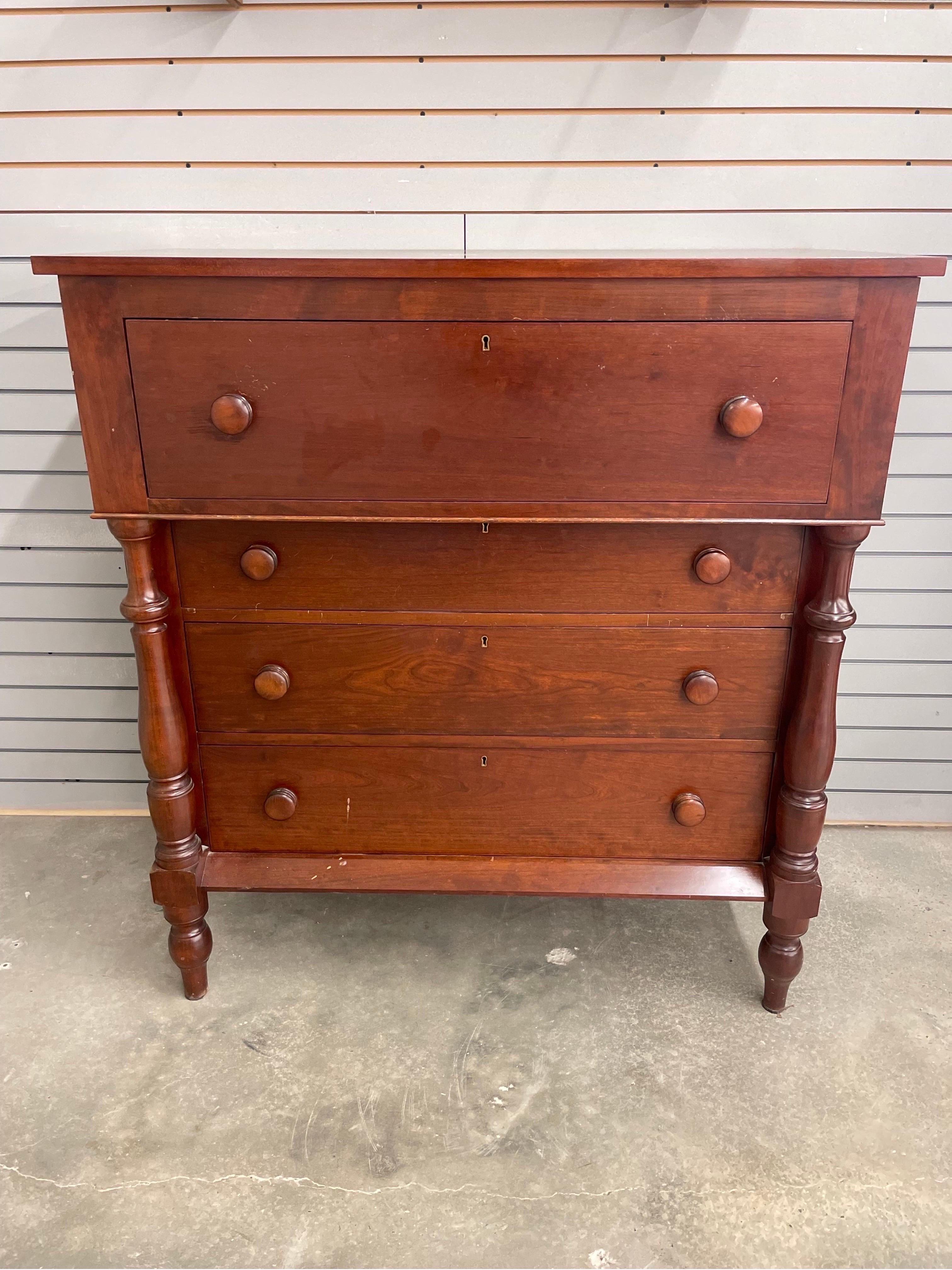 Empire Dresser Chest of Drawers Solid Cherry For Sale 2