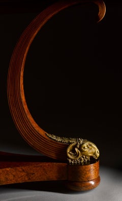 Empire Early 19th Century Amboyna Center Table by Jean-Joseph Chapuis