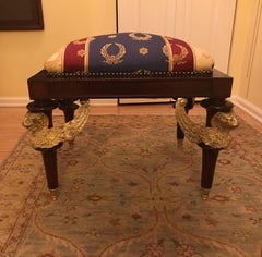 Empire Egyptian Revival Mahogany Stool Bench