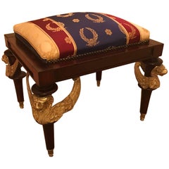 Empire Egyptian Revival Mahogany Stool Bench