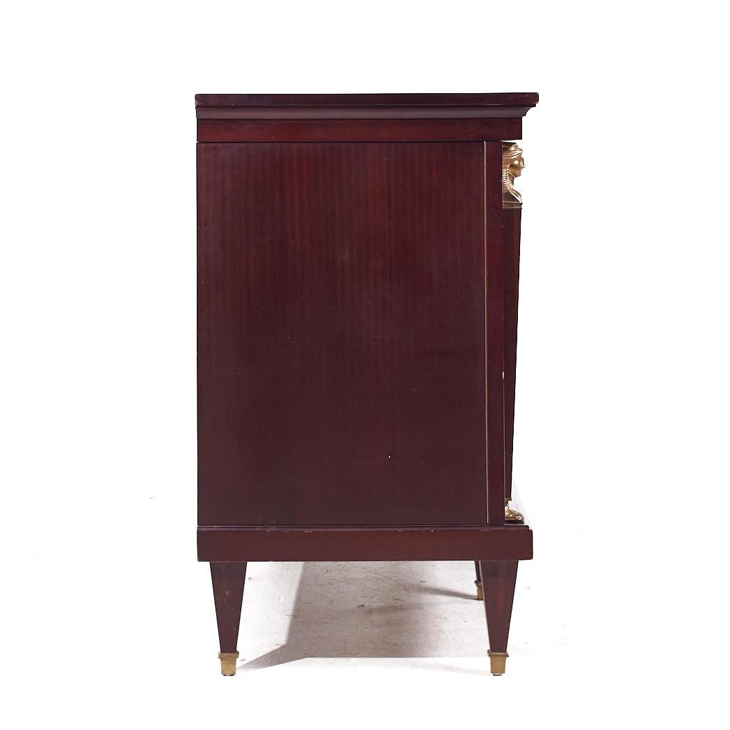 19th Century Empire Flame French Mahogany Credenza