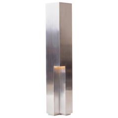 Empire Floor Lamp in Polished or Satin Aluminum