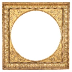 Empire-Rahmen aus vergoldetem Holz, Italien, XIX. Jahrhundert