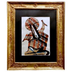 Used Empire Frame Gold Leaf France with Russian Constructivism Painting