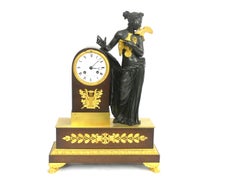 Empire French bronze clock around 1810-20 extremely rare