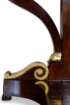 Empire French Mahogany Console Table