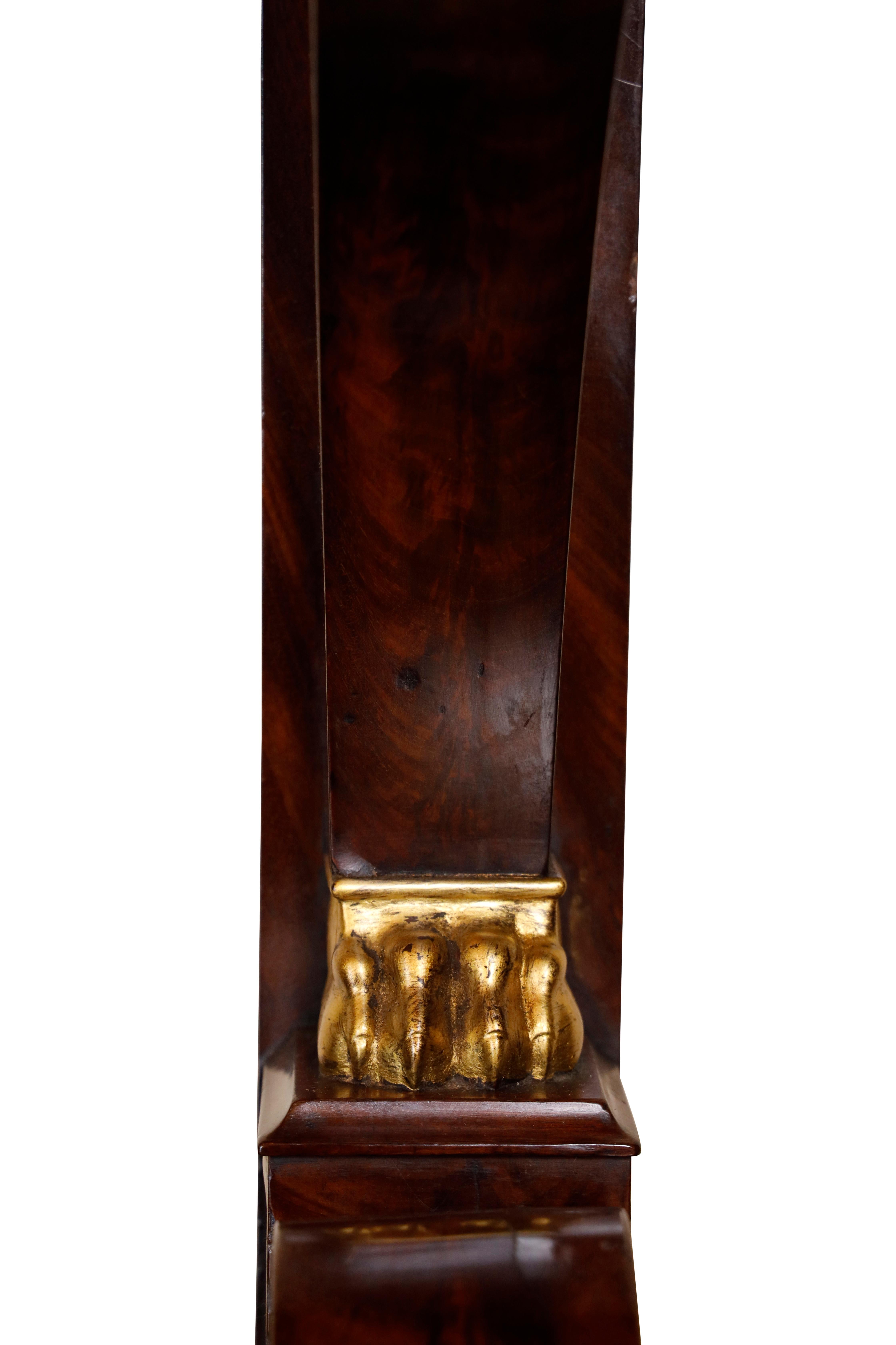 Empire French Mahogany Console Table For Sale 1